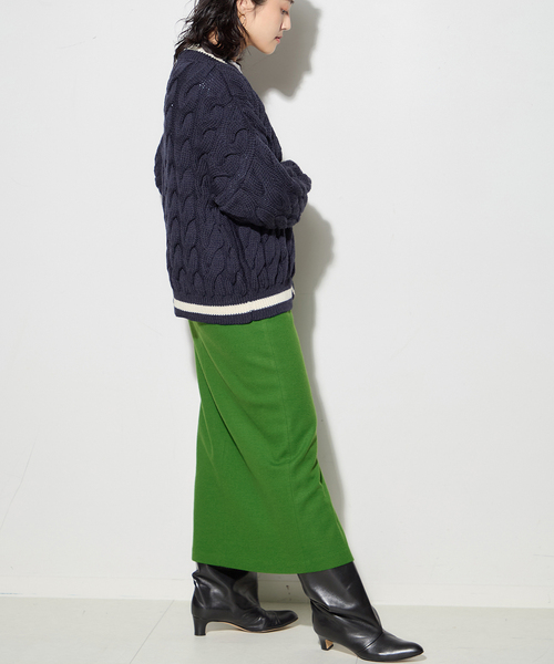 journal standard L'essage（ジャーナルスタンダードレサージュ）の「《追加2》LUMINARY ウールスカート（スカート・レディース・ブラック/グリーン・36/38）」の4枚目の写真