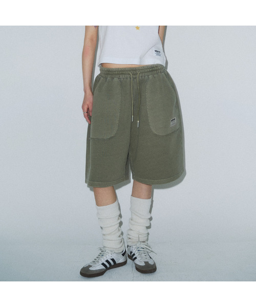 SEW-B(ソービー)の「ピグメントバミューダボルディパンツ_3カラー(その他パンツ・レディース・カーキ/ピンク/チャコール・FREE)」の2枚目の写真