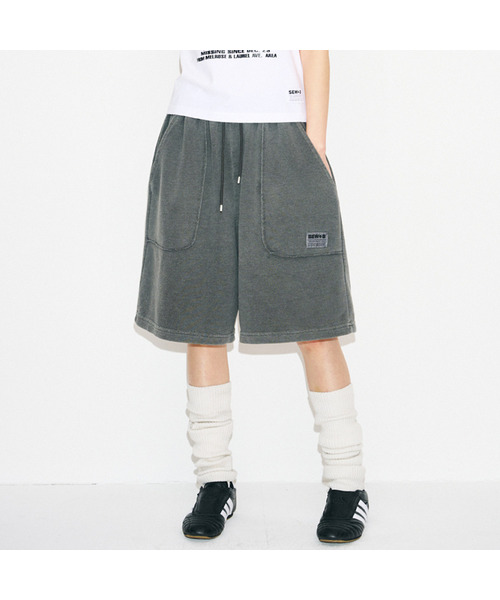 SEW-B(ソービー)の「ピグメントバミューダボルディパンツ_3カラー(その他パンツ・レディース・カーキ/ピンク/チャコール・FREE)」の1枚目の写真