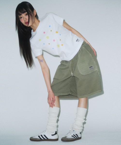 SEW-B(ソービー)の「ピグメントバミューダボルディパンツ_3カラー(その他パンツ・レディース・カーキ/ピンク/チャコール・FREE)」の9枚目の写真