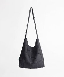 シンプルなショッパーバッグ62エスニックフリンジ - ブラック