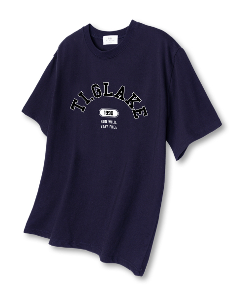 TI.GLAKE(ティーグレイク)の「ステイプリオーバーサイズ半袖Tシャツネイビー(Tシャツ/カットソー・レディース・その他・LARGE/X-LARGE/XX-LARGE)」の1枚目の写真