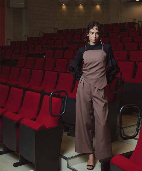 Callarus（カラルス）の「<単品>ラッフルデザイン袖ブラウス〔Callarus〕（シャツ/ブラウス・レディース・ブラック/オフホワイト・S/M/L/LL/3L）」の18枚目の写真