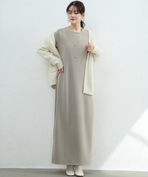裏起毛ワンピース 冬 秋 ロングワンピース ワンピース おしゃれ レディース かわいい 無地 シンプル 暖かい 防寒 ぽかぽか あったか 膝下 上品 大人 ゆったり 大きいサイズ