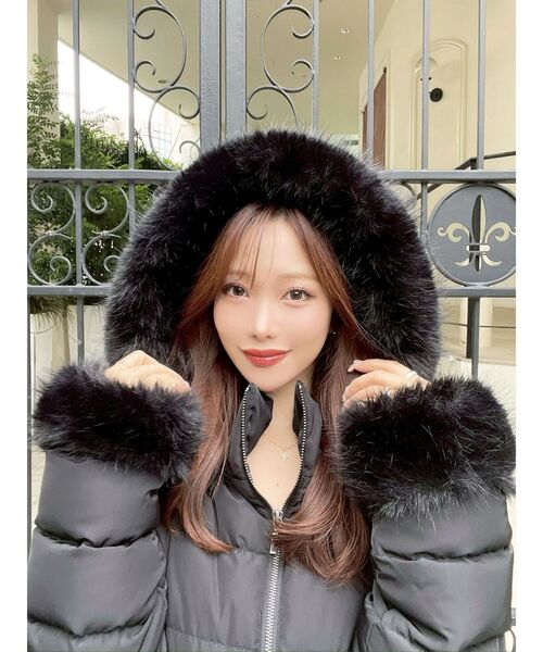 RESEXXY(リゼクシー)の「【追加生産分】フード付きダウンコート(その他アウター・レディース・ブラック/ホワイト・MEDIUM/SMALL)」の7枚目の写真