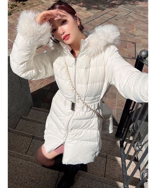 RESEXXY(リゼクシー)の「【追加生産分】フード付きダウンコート(その他アウター・レディース・ブラック/ホワイト・MEDIUM/SMALL)」の11枚目の写真