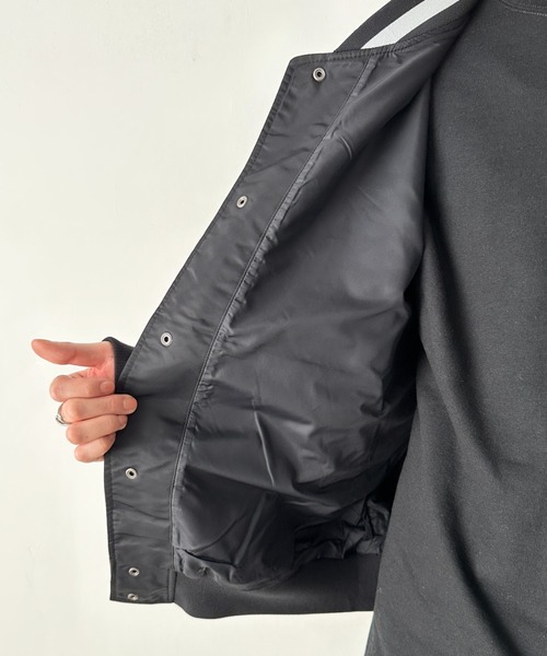 THE NORTH FACE（ザノースフェイス）の「国内未発売 THE NORTH FACE(ザ・ノースフェイス)/ロゴ刺繍 スタジャン ボンバージャケット ブルゾン/M'S BRETON JACKET（ブルゾン・レディース・ネイビー/ブラック/カーキ・M/L/XL/XXL）」の9枚目の写真