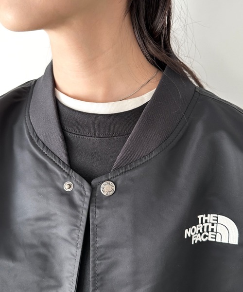 THE NORTH FACE（ザノースフェイス）の「国内未発売 THE NORTH FACE(ザ・ノースフェイス)/ロゴ刺繍 スタジャン ボンバージャケット ブルゾン/M'S BRETON JACKET（ブルゾン・レディース・ネイビー/ブラック/カーキ・M/L/XL/XXL）」の4枚目の写真