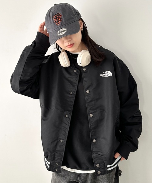 THE NORTH FACE（ザノースフェイス）の「国内未発売 THE NORTH FACE(ザ・ノースフェイス)/ロゴ刺繍 スタジャン ボンバージャケット ブルゾン/M'S BRETON JACKET（ブルゾン・レディース・ネイビー/ブラック/カーキ・M/L/XL/XXL）」の17枚目の写真