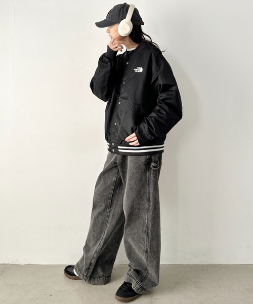 THE NORTH FACE（ザノースフェイス）の「国内未発売 THE NORTH FACE(ザ・ノースフェイス)/ロゴ刺繍 スタジャン ボンバージャケット ブルゾン/M'S BRETON JACKET（ブルゾン・レディース・ネイビー/ブラック/カーキ・M/L/XL/XXL）」の13枚目の写真