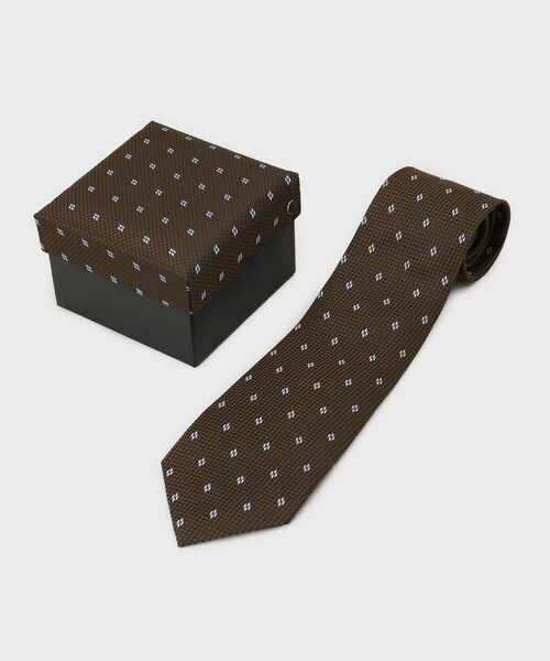 tk.TAKEO KIKUCHI（ティーケータケオキクチ）の「【ボックス付き】シルクネクタイ（ネクタイ・メンズ・ネイビー系4/モスグリーン系2/ネイビー系2/ダークブラウン系4/モスグリーン系4/ライトグレー系2・00）」の2枚目の写真