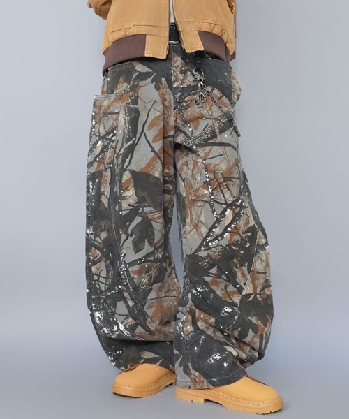 カモフラージュ柄バルーンカーブパンツ/リアルツリー/ 迷彩/ユニ