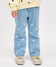 apres les cours | ハート・デイジー刺繍きゅんパンツ_ジュニア対応(デニムパンツ)