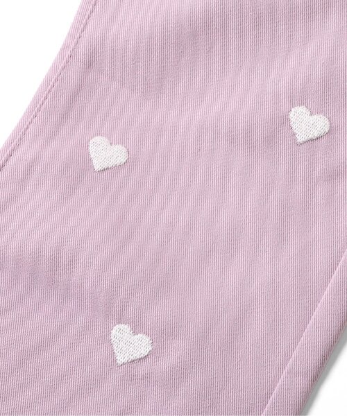 ハート・デイジー刺繍きゅんパンツ_ジュニア対応（デニムパンツ