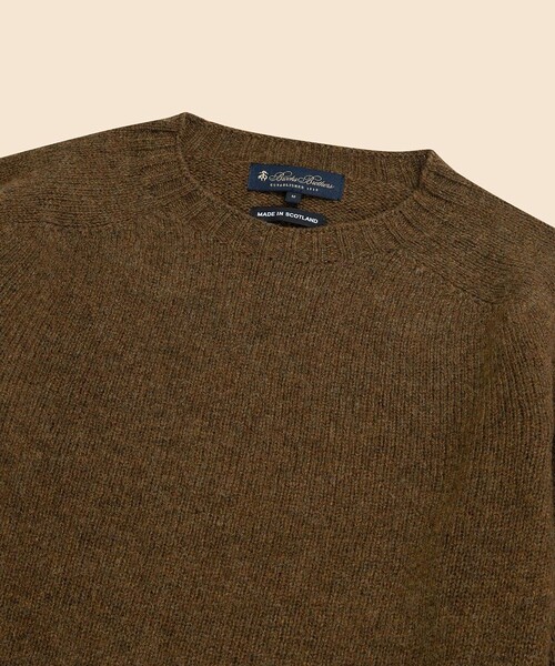 BROOKS BROTHERS(ブルックスブラザーズ)の「シェットランドウール クルーネックセーター(ニット/セーター・メンズ・バーガンディー/ブラウン/パープル・MEDIUM/SMALL/LARGE)」の4枚目の写真