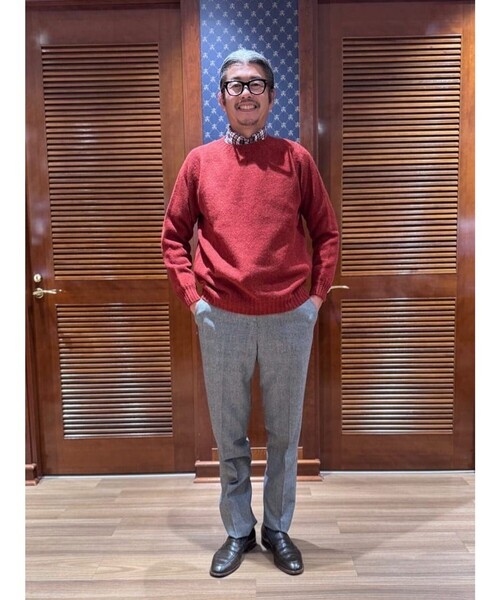 BROOKS BROTHERS(ブルックスブラザーズ)の「シェットランドウール クルーネックセーター(ニット/セーター・メンズ・バーガンディー/ブラウン/パープル・MEDIUM/SMALL/LARGE)」の8枚目の写真