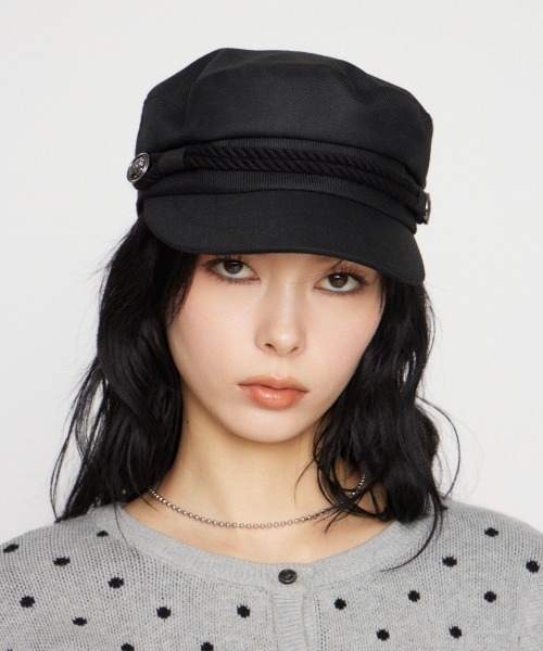 LAGUA GEM(ラグアジェム)の「STRIPE MARINE キャップ(キャップ・レディース・グレー/ブラック・FREE)」の2枚目の写真