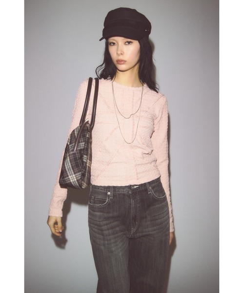 LAGUA GEM(ラグアジェム)の「STRIPE MARINE キャップ(キャップ・レディース・グレー/ブラック・FREE)」の3枚目の写真