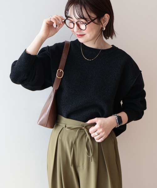 AMERICAN HOLIC（アメリカンホリック）の「【選べる丈】モールニットプルオーバー（ニット/セーター・レディース・アイボリー/ミント/マスタード/ブラック・L/M）」の3枚目の写真