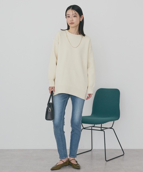 AMERICAN HOLIC（アメリカンホリック）の「【選べる丈】モールニットプルオーバー（ニット/セーター・レディース・アイボリー/ミント/マスタード/ブラック・L/M）」の5枚目の写真