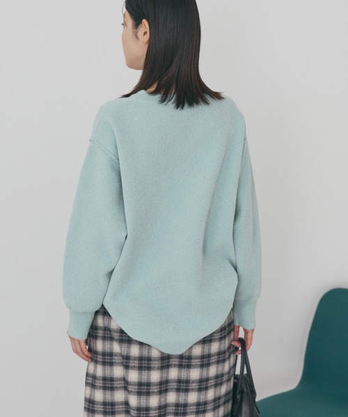 AMERICAN HOLIC（アメリカンホリック）の「【選べる丈】モールニットプルオーバー（ニット/セーター・レディース・アイボリー/ミント/マスタード/ブラック・L/M）」の8枚目の写真