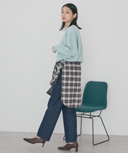 AMERICAN HOLIC（アメリカンホリック）の「【選べる丈】モールニットプルオーバー（ニット/セーター・レディース・アイボリー/ミント/マスタード/ブラック・L/M）」の10枚目の写真