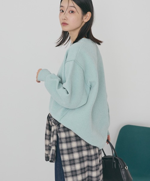 AMERICAN HOLIC（アメリカンホリック）の「【選べる丈】モールニットプルオーバー（ニット/セーター・レディース・アイボリー/ミント/マスタード/ブラック・L/M）」の7枚目の写真