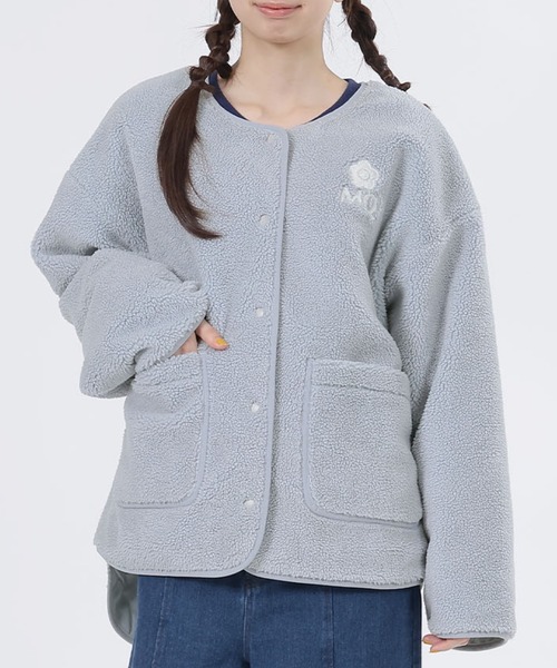 MARY QUANT(マリークワント)の「MQロゴボア ブルゾン(ブルゾン・レディース・ブラック/ブルー/アイボリー/モカ・M)」の4枚目の写真