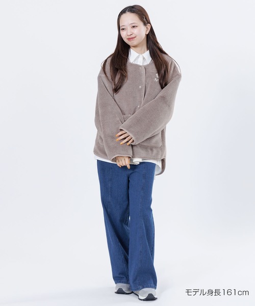 MARY QUANT(マリークワント)の「MQロゴボア ブルゾン(ブルゾン・レディース・ブラック/ブルー/アイボリー/モカ・M)」の20枚目の写真