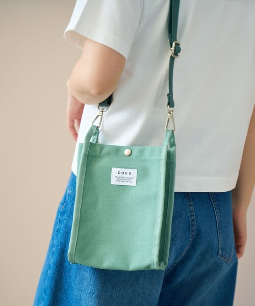 SMITH'S（スミス）の「PVCキャンバスミニショルダーバッグ（ショルダーバッグ・メンズ・ライム/ブラック/オフホワイト・FREE）」の3枚目の写真