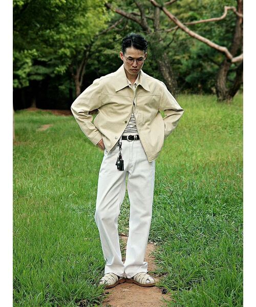 MAKEITTO（メイキット）の「デイリー ワイド ジーンズ (ホワイト)（デニムパンツ・メンズ・その他・S/M/L/XL）」の9枚目の写真
