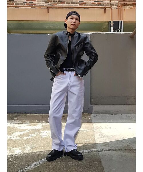 MAKEITTO（メイキット）の「デイリー ワイド ジーンズ (ホワイト)（デニムパンツ・メンズ・その他・S/M/L/XL）」の11枚目の写真