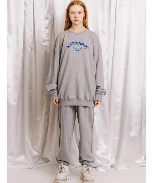 KATRINA K(カトリーナケイ)の「オーバーサイズ立体ロゴメランジスウェットTシャツ-logo 2color(スウェット・レディース・その他・FREE)」の3枚目の写真