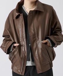 GREENHOX（グリーンホックス）の「レザーブルゾン（ライダースジャケット）」