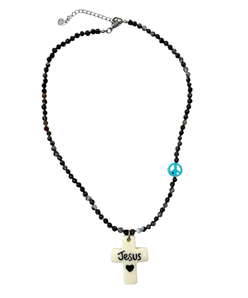 SK8ER ROCK（スケーターロック）の「Love Peace Jesus Necklace ((Black))（ネックレス・レディース・その他・FREE）」の9枚目の写真
