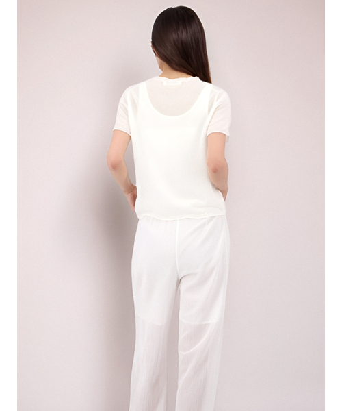 ACUD(アクド)の「Half Sleeve Sheer Knit _White(ニット/セーター・レディース・ホワイト・FREE)」の5枚目の写真