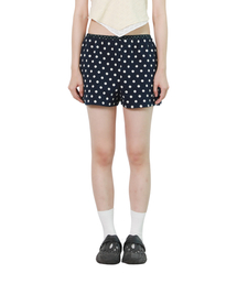 PIECEMAKER（ピースメーカー）の「DOT LAYERED SHORT PANTS (NAVY)（その他パンツ）」