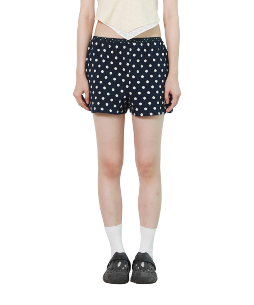 PIECEMAKER（ピースメーカー）の「DOT LAYERED SHORT PANTS (NAVY)（その他パンツ・レディース・その他・FREE）」の2枚目の写真