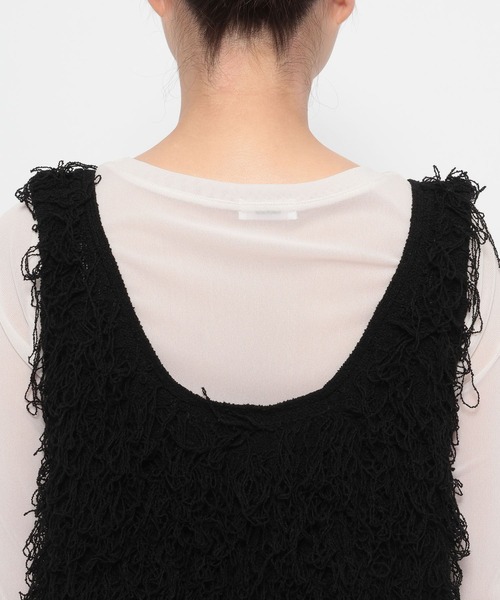 LOWRYS FARM(ローリーズファーム)の「2WAYフリンジベスト 644658(ベスト・レディース・グレー/ブラック/アイボリー・FREE)」の11枚目の写真