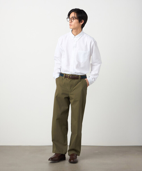 COMME CA ISM(コムサイズム)の「【吸水速乾・UVカット】リコッティア中空オックス ボタンダウンシャツ(シャツ/ブラウス・メンズ・ホワイト/ブルー・SMALL/X-LARGE/LARGE/MEDIUM)」の4枚目の写真