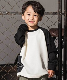 WASK | バイカラーラグランロゴBIGトレーナー(スウェット)