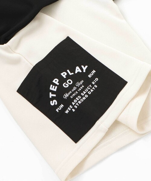 WASK（ワスク）の「バイカラーラグランロゴBIGトレーナー（スウェット・キッズ・オフホワイト/グレー・160cm/150cm）」の4枚目の写真