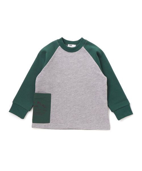 WASK（ワスク）の「バイカラーラグランロゴBIGトレーナー（スウェット・キッズ・オフホワイト/グレー・160cm/150cm）」の5枚目の写真