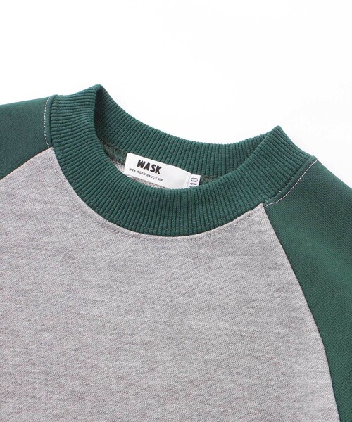 WASK（ワスク）の「バイカラーラグランロゴBIGトレーナー（スウェット・キッズ・オフホワイト/グレー・160cm/150cm）」の7枚目の写真