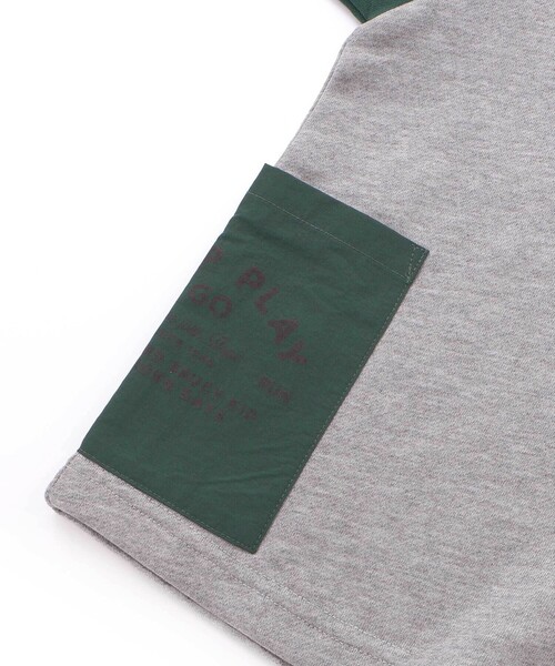 WASK（ワスク）の「バイカラーラグランロゴBIGトレーナー（スウェット・キッズ・オフホワイト/グレー・160cm/150cm）」の10枚目の写真