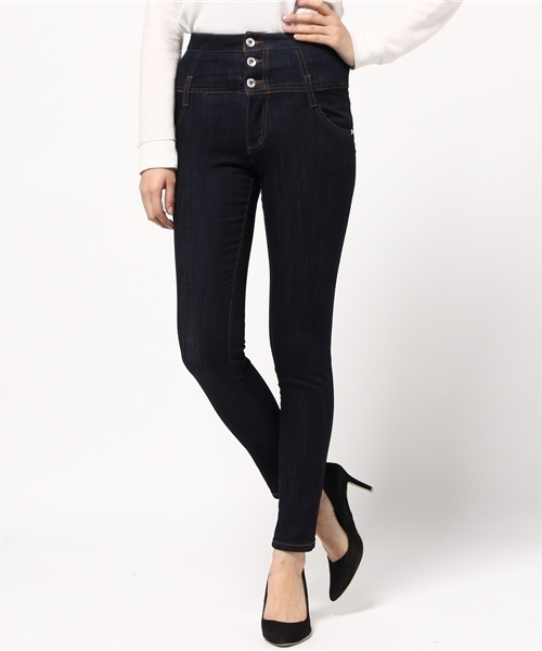 Heather(ヘザー)の「HEハイウエストスキニーFW3 709577(デニムパンツ・レディース・ワンウォッシュ/ブラック/ネイビー・MEDIUM/SMALL/X-SMALL)」の3枚目の写真