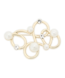 CROSSPLUS ONLINE（クロスプラスオンライン）の「パールビジューブローチ（ブローチ/コサージュ）」