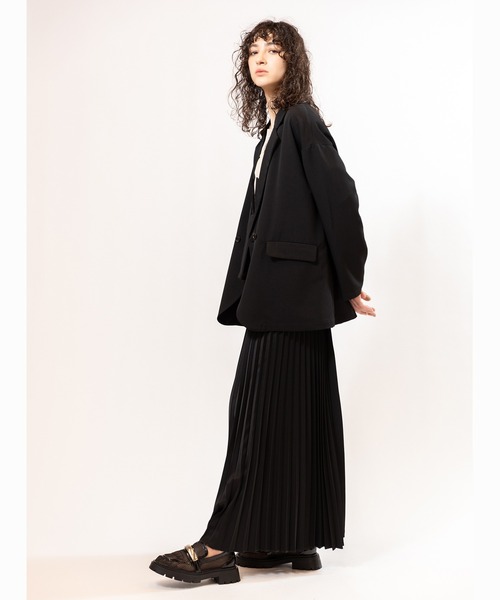 OSMOSIS(オズモーシス)の「バックタックジャケット(テーラードジャケット・レディース・ブラック/グレイッシュベージュ/ライトベージュ・ONE SIZE)」の18枚目の写真