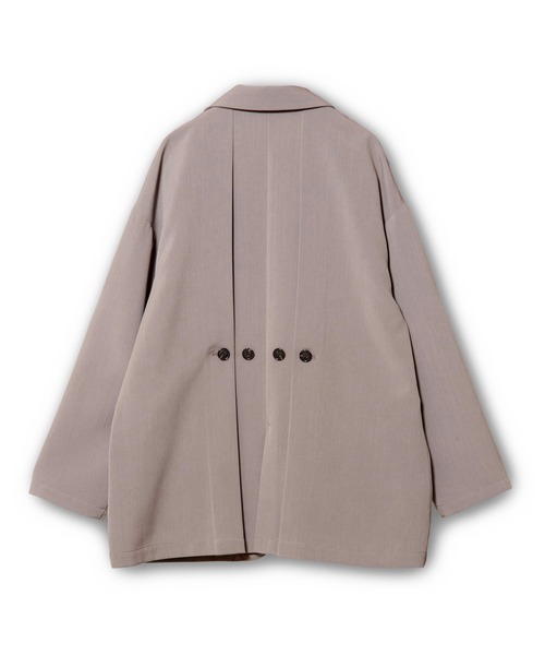 OSMOSIS(オズモーシス)の「バックタックジャケット(テーラードジャケット・レディース・ブラック/グレイッシュベージュ/ライトベージュ・ONE SIZE)」の6枚目の写真