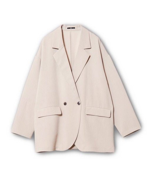 OSMOSIS(オズモーシス)の「バックタックジャケット(テーラードジャケット・レディース・ブラック/グレイッシュベージュ/ライトベージュ・ONE SIZE)」の9枚目の写真